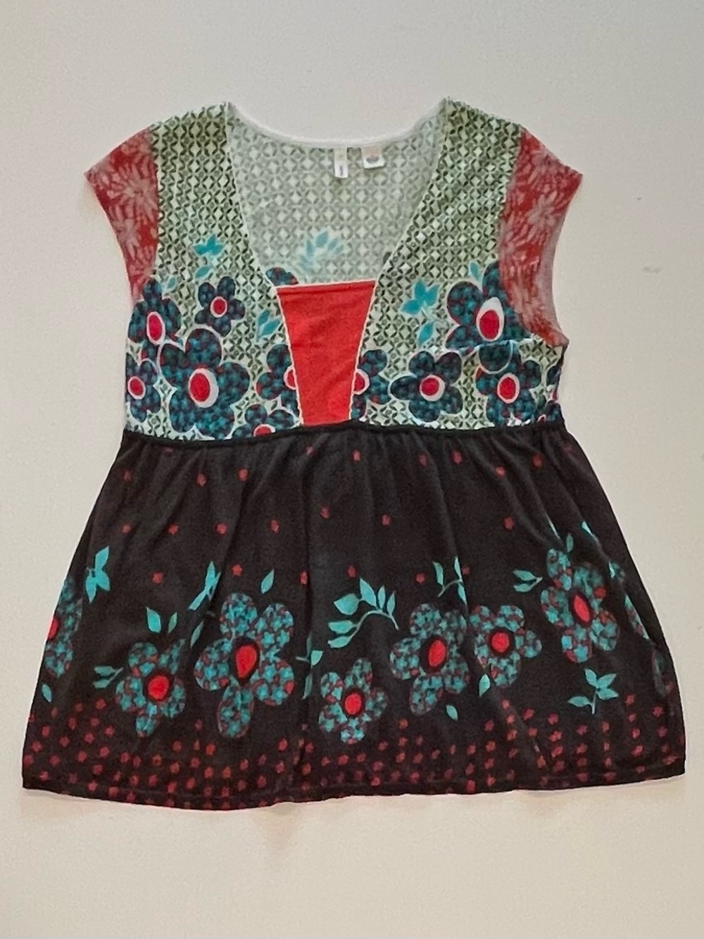 Vintage Moth (Anthropology) Cap Sleeve Lightweight 100% Cotton Babydoll Sweater